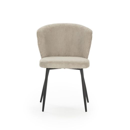 Sedia, 47 x 58 x 78 cm, in tessuto beige | Collezione Megan