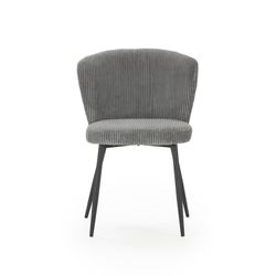 Sedia, 47 x 58 x 78 cm, in tessuto grigio | Collezione Megan