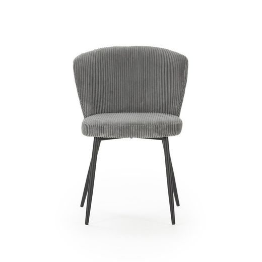 Sedia, 47 x 58 x 78 cm, in tessuto grigio | Collezione Megan