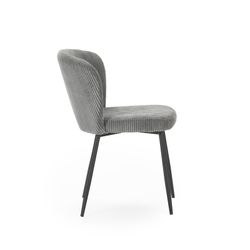Sedia, 47 x 58 x 78 cm, in tessuto grigio | Collezione Megan