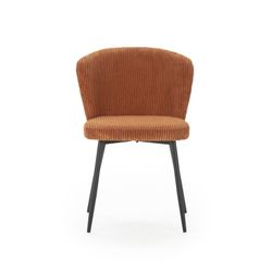 Sedia, 47 x 58 x 78 cm, in tessuto color terracotta | Collezione Megan