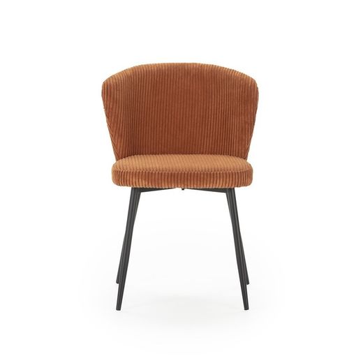 Sedia, 47 x 58 x 78 cm, in tessuto color terracotta | Collezione Megan