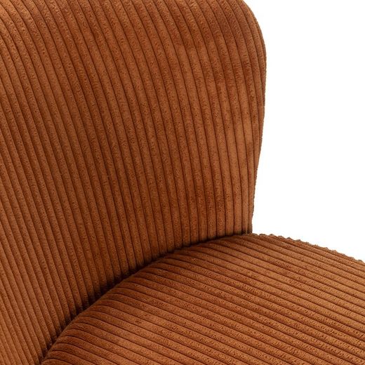 Sedia, 47 x 58 x 78 cm, in tessuto color terracotta | Collezione Megan