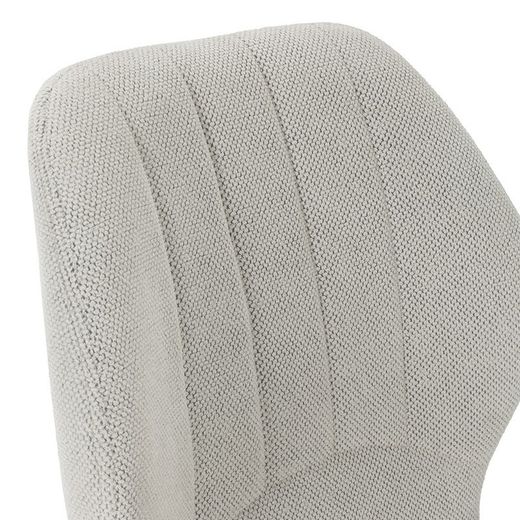 Sedia, 47 x 58 x 85 cm, in tessuto grigio ghiaccio | Collezione Nalu