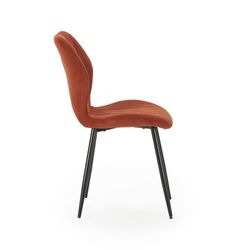 Sedia, 47 x 58 x 85 cm, in tessuto color terracotta | Collezione Nalu