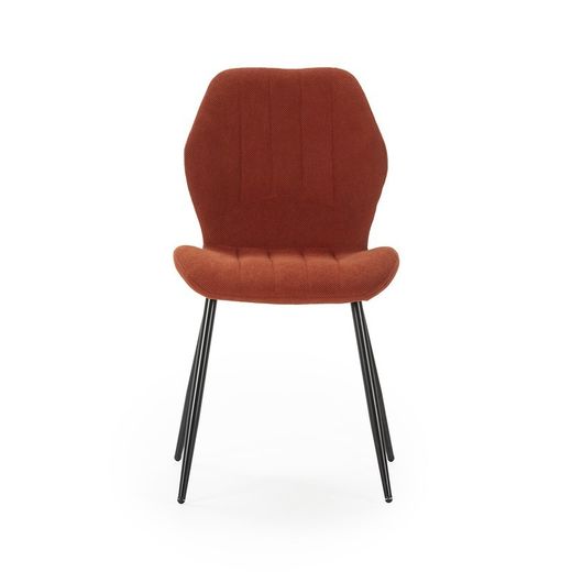 Sedia, 47 x 58 x 85 cm, in tessuto color terracotta | Collezione Nalu