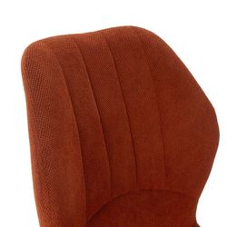 Sedia, 47 x 58 x 85 cm, in tessuto color terracotta | Collezione Nalu
