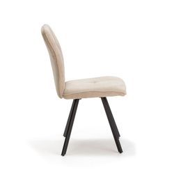 Sedia, 47 x 60 x 89 cm, in tessuto beige | Collezione Mery