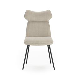Sedia, 47 x 64,5 x 91,5 cm, in tessuto beige | Collezione Dara