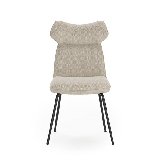 Sedia, 47 x 64,5 x 91,5 cm, in tessuto beige | Collezione Dara