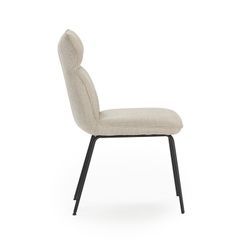 Sedia, 47 x 64,5 x 91,5 cm, in tessuto beige | Collezione Dara