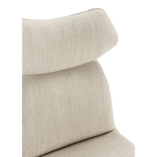 Sedia, 47 x 64,5 x 91,5 cm, in tessuto beige | Collezione Dara