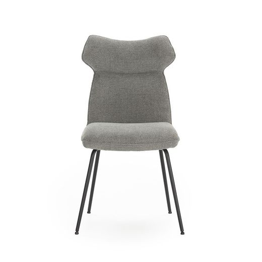 Sedia, 47 x 64,5 x 91,5 cm, in tessuto grigio | Collezione Dara