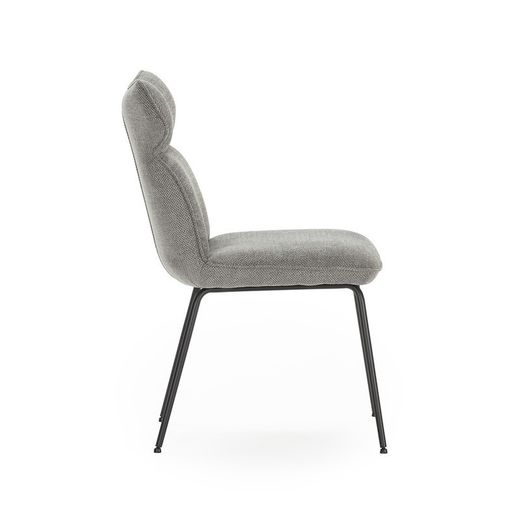Sedia, 47 x 64,5 x 91,5 cm, in tessuto grigio | Collezione Dara
