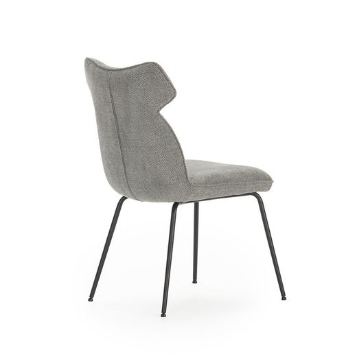 Sedia, 47 x 64,5 x 91,5 cm, in tessuto grigio | Collezione Dara