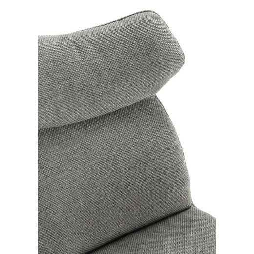 Sedia, 47 x 64,5 x 91,5 cm, in tessuto grigio | Collezione Dara