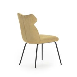 Sedia, 47 x 64,5 x 91,5 cm, in tessuto mostarda | Collezione Dara