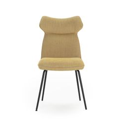 Sedia, 47 x 64,5 x 91,5 cm, in tessuto mostarda | Collezione Dara