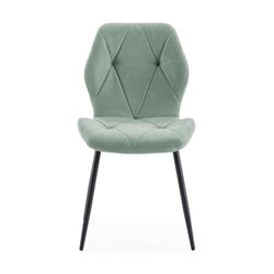 Silla, 47,5 x 57,5 x 85 cm, de tejido  en aguamarina | Colección Luna