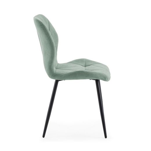 Sedia, 47,5 x 57,5 x 85 cm, in tessuto acquamarina | Collezione Luna