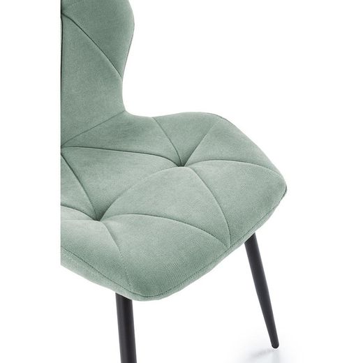 Sedia, 47,5 x 57,5 x 85 cm, in tessuto acquamarina | Collezione Luna