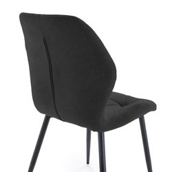 Sedia, 47,5 x 57,5 x 85 cm, in tessuto nero | Collezione Luna