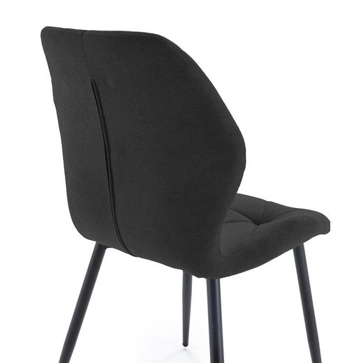 Sedia, 47,5 x 57,5 x 85 cm, in tessuto nero | Collezione Luna