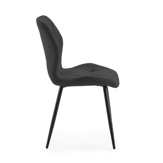 Sedia, 47,5 x 57,5 x 85 cm, in tessuto nero | Collezione Luna