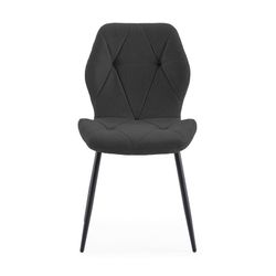 Sedia, 47,5 x 57,5 x 85 cm, in tessuto nero | Collezione Luna
