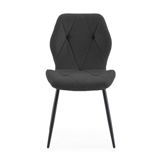 Sedia, 47,5 x 57,5 x 85 cm, in tessuto nero | Collezione Luna
