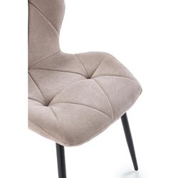 Sedia, 47,5 x 57,5 x 85 cm, in tessuto colore topo | Collezione Luna