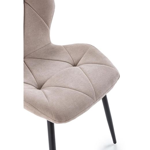Sedia, 47,5 x 57,5 x 85 cm, in tessuto colore topo | Collezione Luna