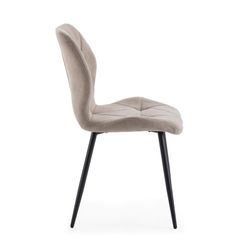 Sedia, 47,5 x 57,5 x 85 cm, in tessuto colore topo | Collezione Luna