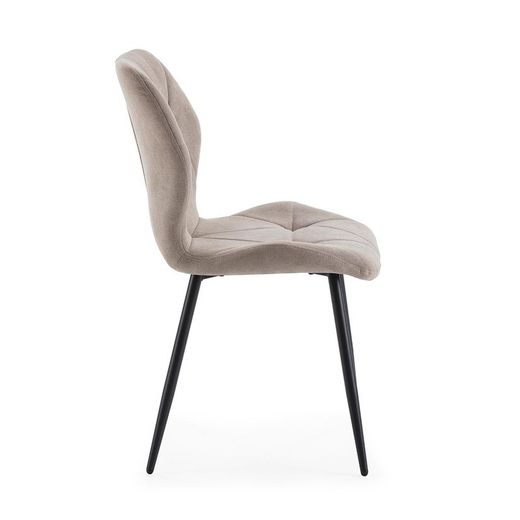 Sedia, 47,5 x 57,5 x 85 cm, in tessuto colore topo | Collezione Luna
