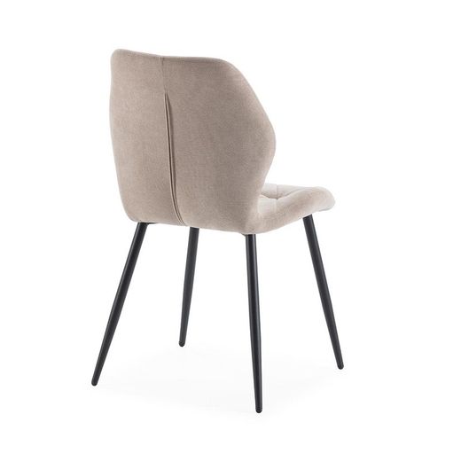 Sedia, 47,5 x 57,5 x 85 cm, in tessuto colore topo | Collezione Luna