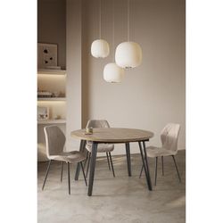 Sedia, 47,5 x 57,5 x 85 cm, in tessuto colore topo | Collezione Luna