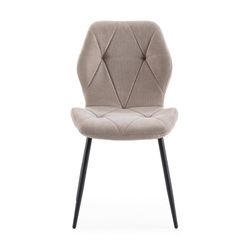 Sedia, 47,5 x 57,5 x 85 cm, in tessuto colore topo | Collezione Luna