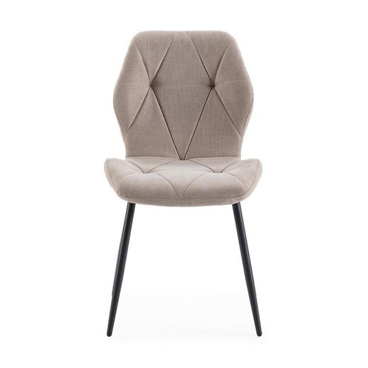 Sedia, 47,5 x 57,5 x 85 cm, in tessuto colore topo | Collezione Luna