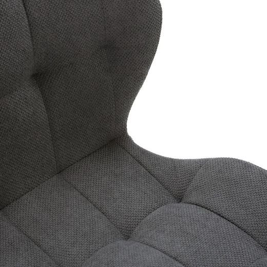 Sedia, 48 x 58 x 85 cm, in tessuto grigio scuro | Collezione Nalu