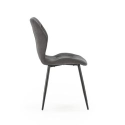 Sedia, 48 x 58 x 85 cm, in tessuto grigio scuro | Collezione Nalu