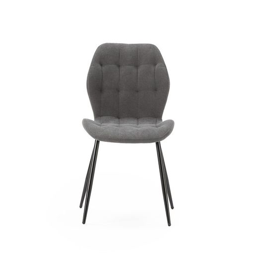 Sedia, 48 x 58 x 85 cm, in tessuto grigio scuro | Collezione Nalu