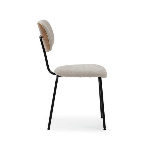 Sedia, 48 x 59 x 86,5 cm, in tessuto beige | Collezione Dash