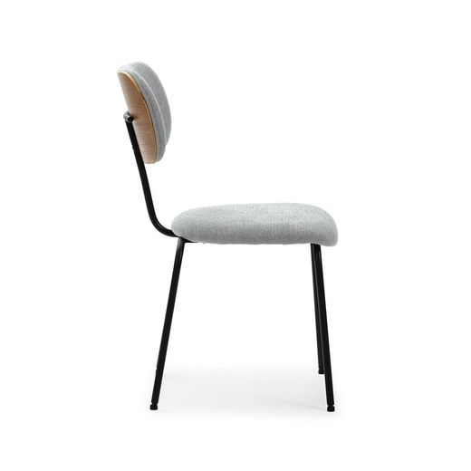 Sedia, 48 x 59 x 86,5 cm, in tessuto grigio | Collezione Dash