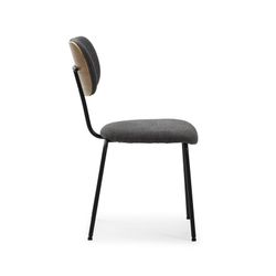 Sedia, 48 x 59 x 86,5 cm, in tessuto nero | Collezione Dash