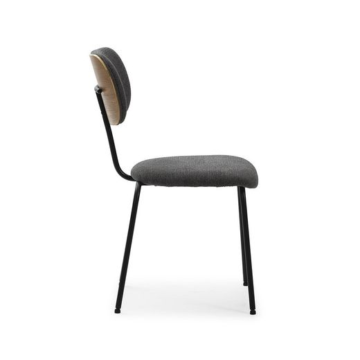 Sedia, 48 x 59 x 86,5 cm, in tessuto nero | Collezione Dash