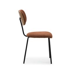 Sedia, 48 x 59 x 86,5 cm, in tessuto tono terracotta | Collezione Dash