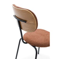 Sedia, 48 x 59 x 86,5 cm, in tessuto tono terracotta | Collezione Dash