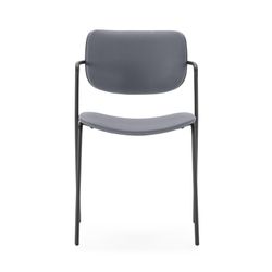 Sedia, 49 x 55 x 79 cm, in ecopelle grigio marengo | Collezione Mayka