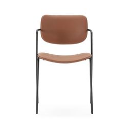 Sedia, 49 x 55 x 79 cm, in ecopelle colore terracotta | Collezione Mayka