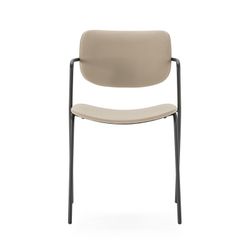 Sedia, 49 x 55 x 79 cm, in ecopelle colore topo | Collezione Mayka